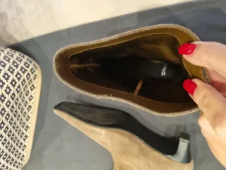 Botas piel topo media caña