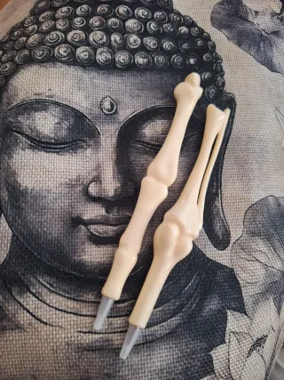 2 Bolígrafos Diseño Hueso