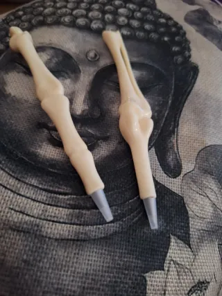 2 Bolígrafos Diseño Hueso