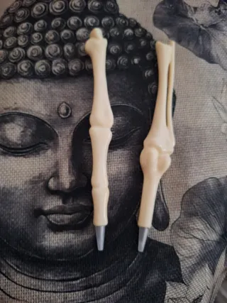 2 Bolígrafos Diseño Hueso
