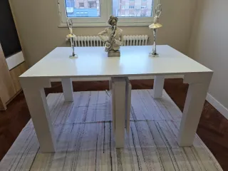 Mesa aparador blanca de madera