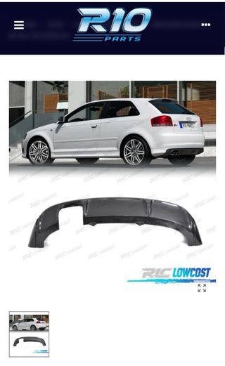 Taloneras y difusor Audi S3 8P