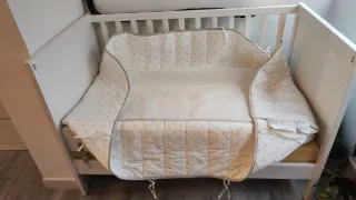 Cuna SUNDVIK IKEA blanca con colchón verano/invier