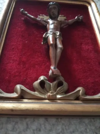 Cuadro Cristo Crucificado Madera. 25x20