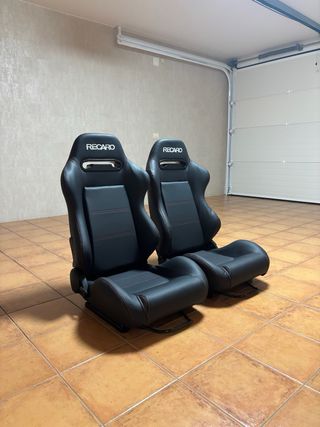 Asientos Recaro Speed Negros Costura Roja Nuevos