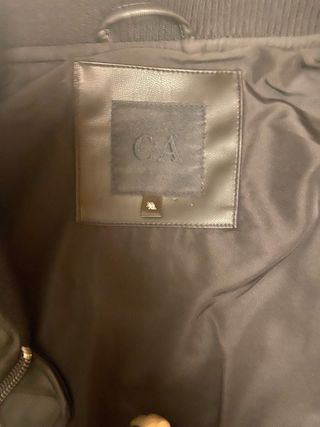 Chaqueta Bomber Negra Hombre Talla XL