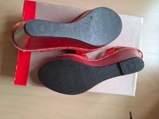 Sandalias Wonder Rojo Mujer