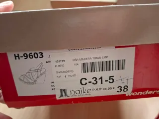 Sandalias Wonder Rojo Mujer