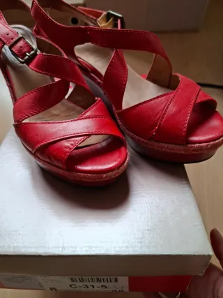 Sandalias Wonder Rojo Mujer