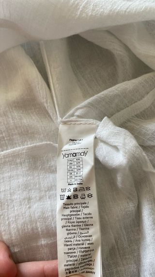 Kaftano Yamamy bianco taglia unica