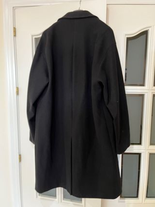 Abrigo Negro Zara Talla L Hombre