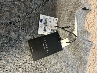 Jersey gris punto trenzado talla M