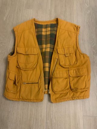 Chaleco safari forro cuadros
