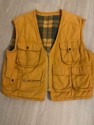 Chaleco safari forro cuadros