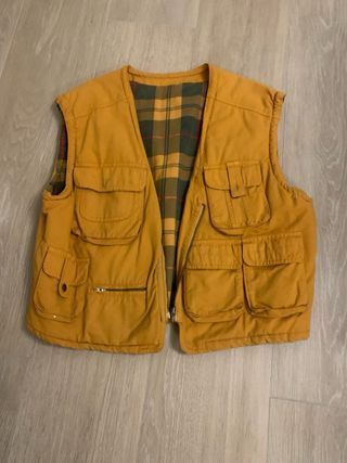 Chaleco safari forro cuadros