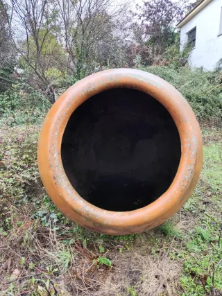 TINAJA TINA VINO BARRO GRANDE GIGANTE ANTIGUA