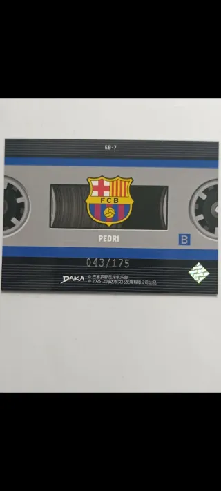 Carta Pedri Barcelona Daka numerada /175