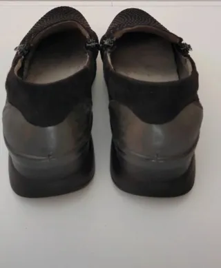 Mocassini neri donna con zip leterali,plantare est