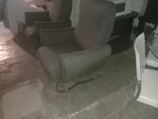 Balancínes de sillón gris tela