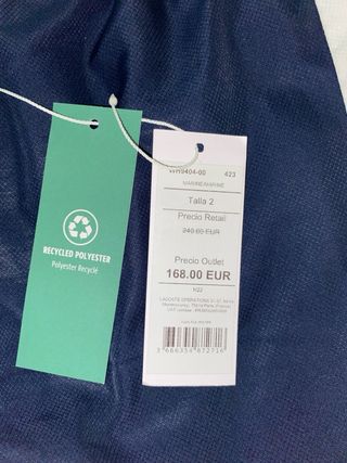 Conjunto deportivo Lacoste azul y blanco