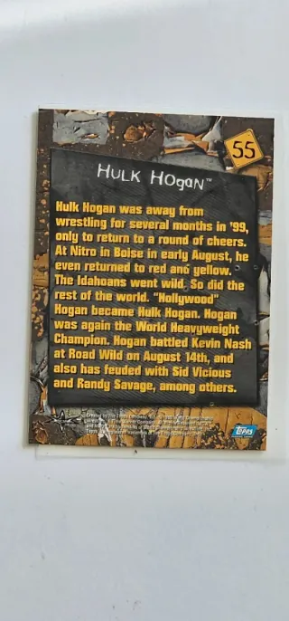 Carta Hulk Hogan WCW in rilievo Topps 1999