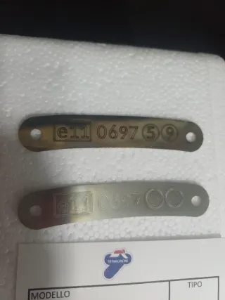 Placas Homologación Termignoni Ducati 848-1098