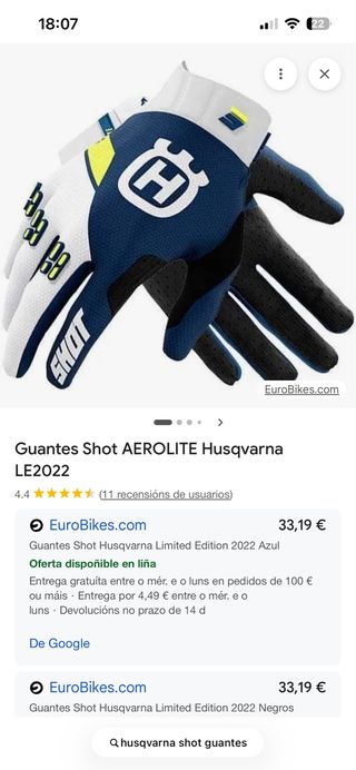 Guantes Shot Husqvarna AEROLITE LE2022