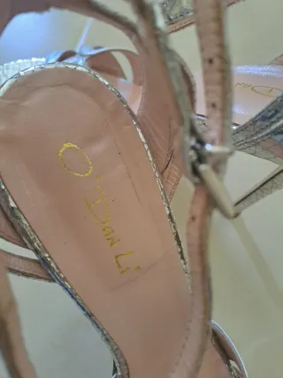 Sandali tacco donna argento 41