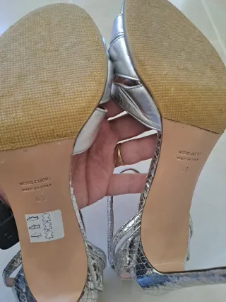Sandali tacco donna argento 41