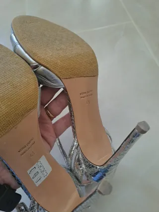 Sandali tacco donna argento 41