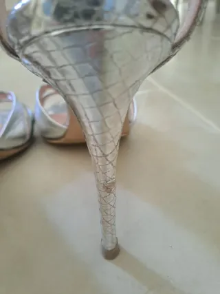 Sandali tacco donna argento 41