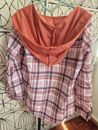 Camisa Impermeável Casaco Camiseiro com capuz Rosa