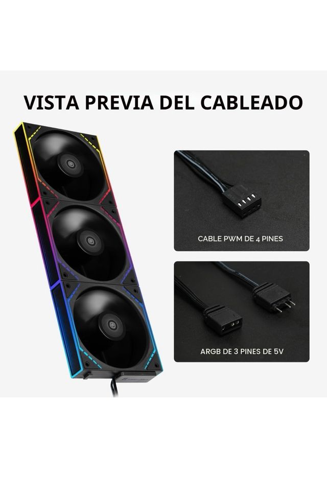 Pack 3 Ventiladores RGB PC