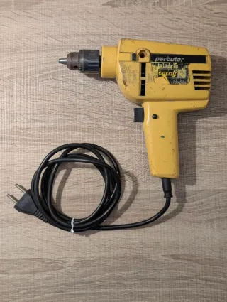 Taladro percutor vintage amarillo