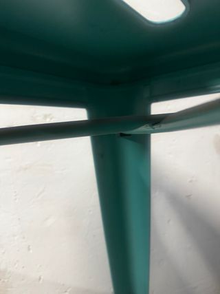 Taburete alto metálico azul