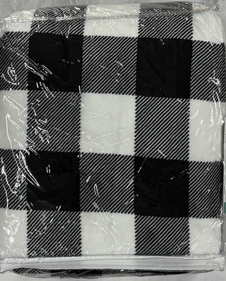 Copriletto Elettrico a Quadri Nero Bianco