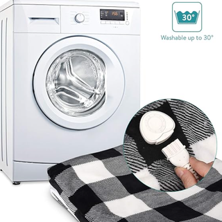 Copriletto Elettrico a Quadri Nero Bianco