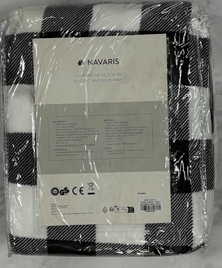 Copriletto Elettrico a Quadri Nero Bianco