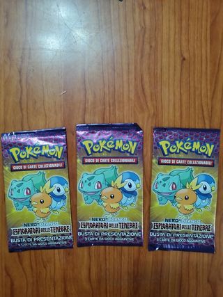 3 Buste Pokemon Nero Bianco Esploratori Tenebre