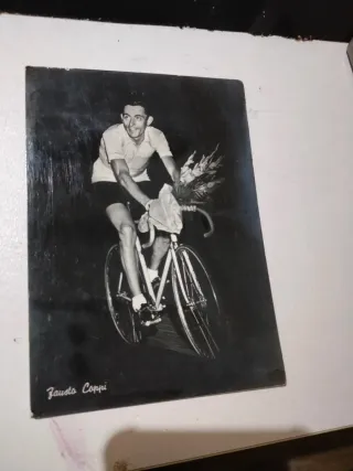 Postal antigua Fausto Coppi