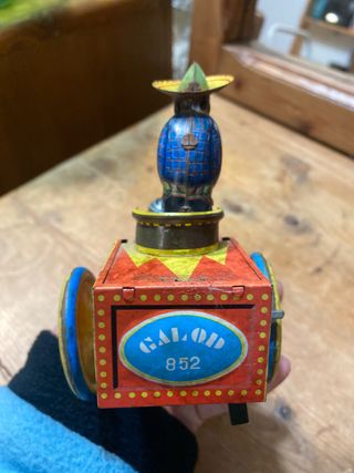 Antiguo Juguete Lata Lehmann 852 Carro Cebra