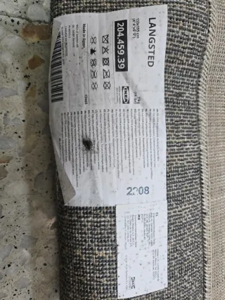 Alfombra gris Ikea 133x195 cm