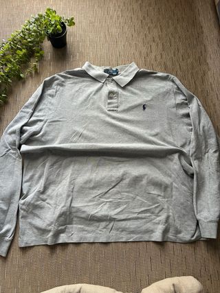 Polo Ralph Lauren Manga Larga Gris XXL