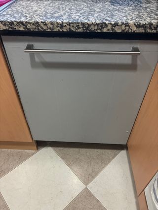 Lavavajillas gris con tirador