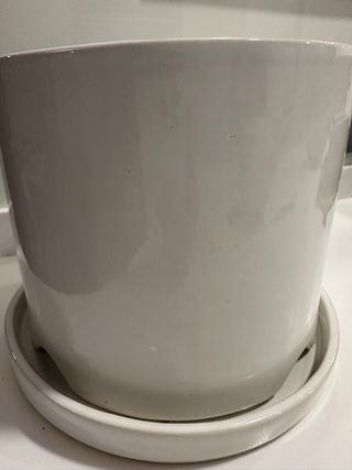 Macetero zara home blanco decorativo ceramico