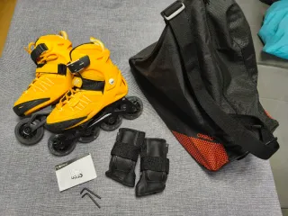 Patines Oxelo Fitness Fit 3 Junior y bolsa