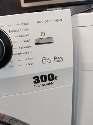 Lavadora Secadora Haier Blanca