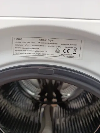 Lavadora Secadora Haier Blanca