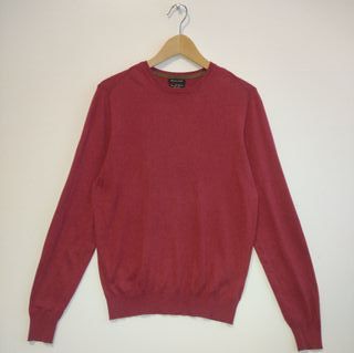 Jersey Massimo Dutti M Burdeos Seda y Cachemira