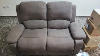 Sofá 2 plazas reclinable tela